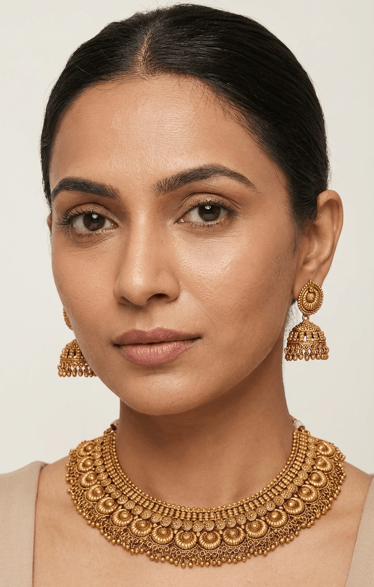 Amreen Gold Set | Ready - to - ship - Touch Of Elegance