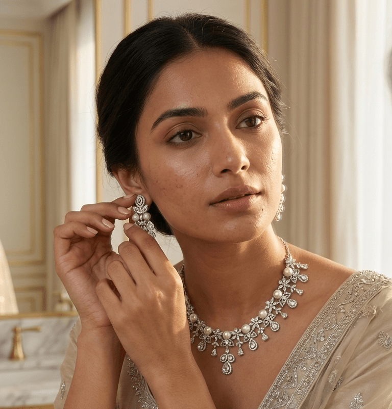 Anaya American Diamond Set | Ready - to - ship - Touch Of Elegance