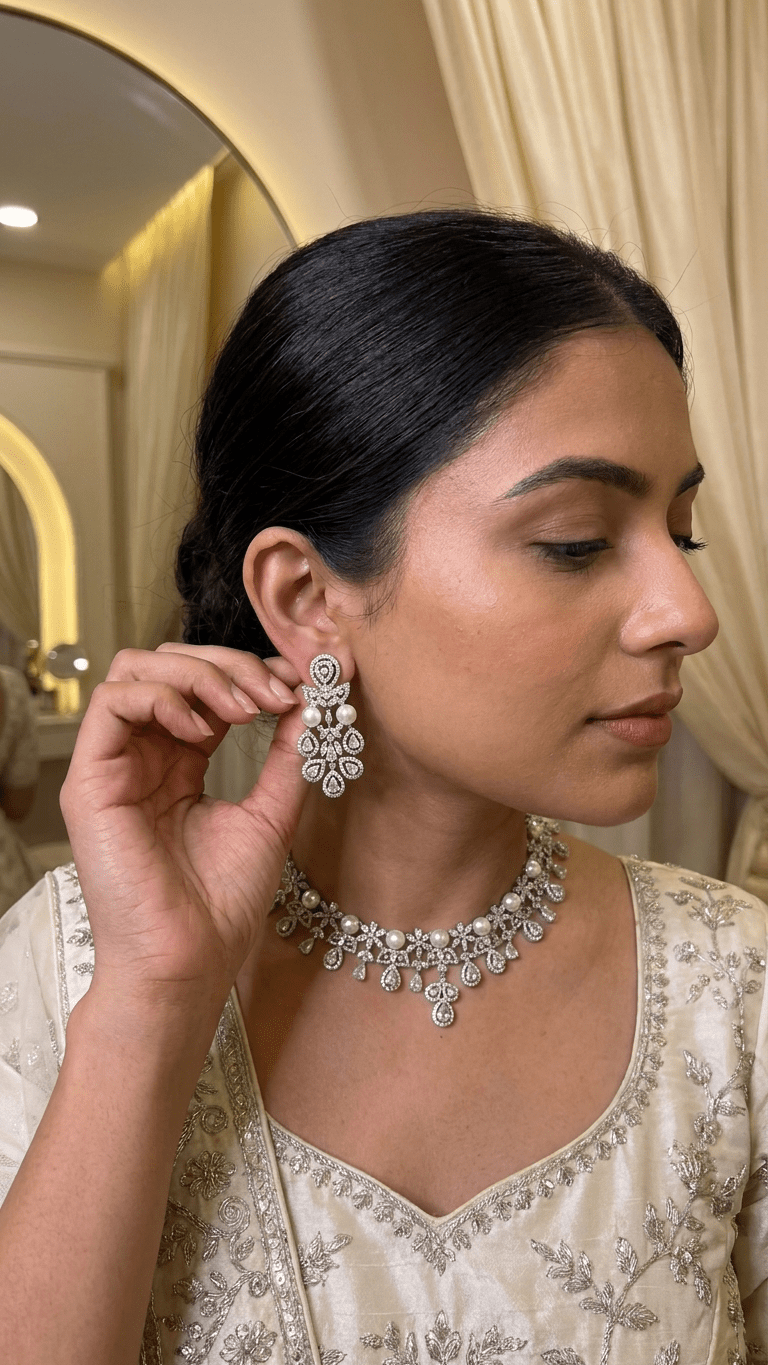 Anaya American Diamond Set | Ready - to - ship - Touch Of Elegance