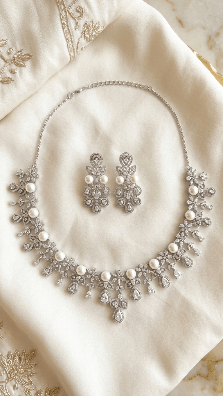 Anaya American Diamond Set | Ready - to - ship - Touch Of Elegance