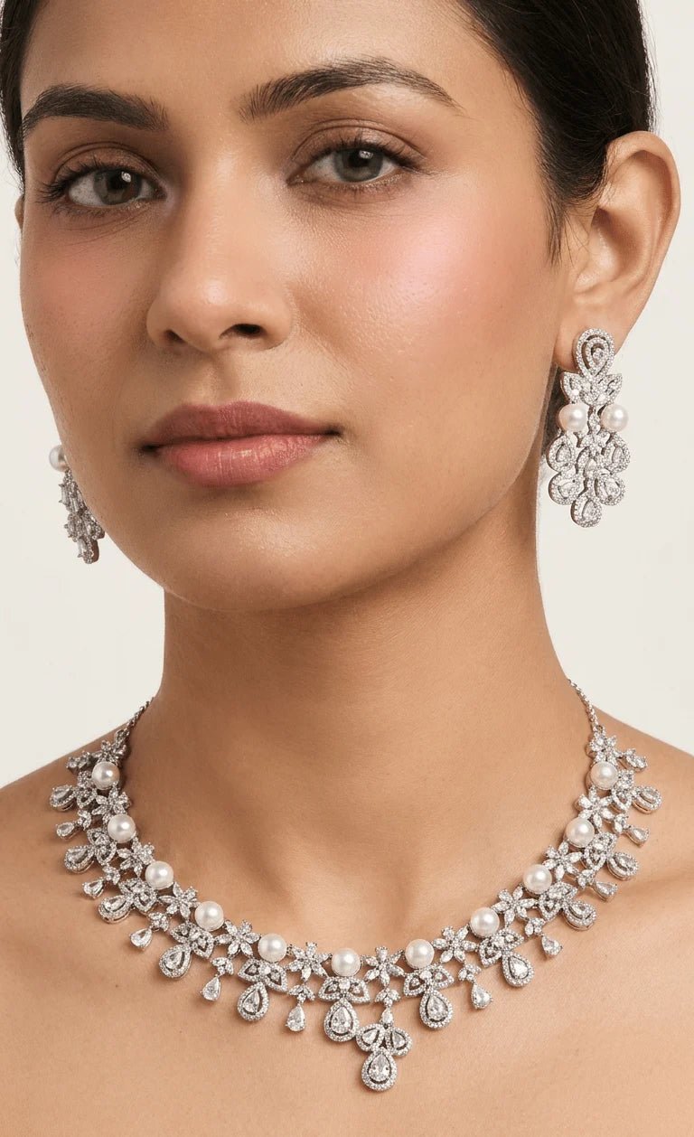 Anaya American Diamond Set | Ready-to-ship - Touch Of Elegance