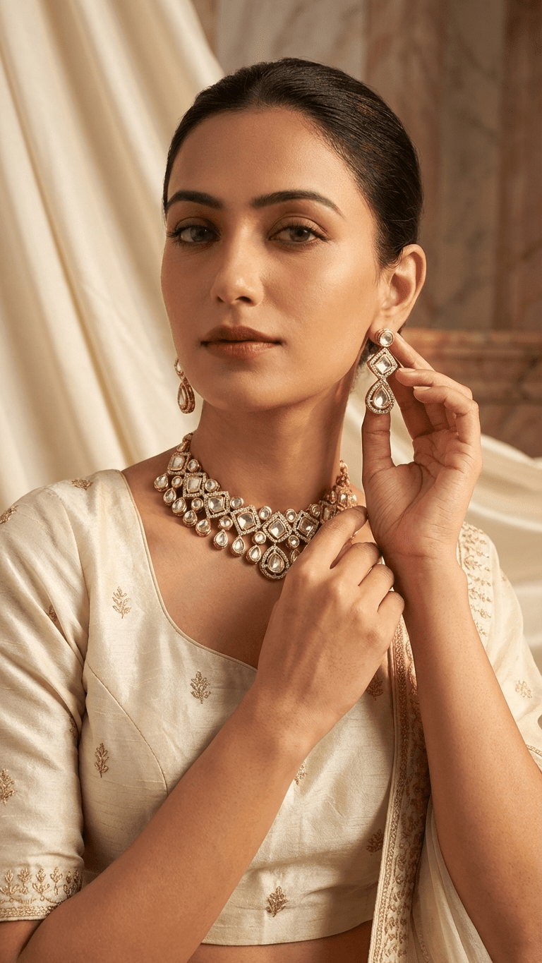 Anya Kundan Set | Restock on the way • Ready-to-ship - Touch Of Elegance