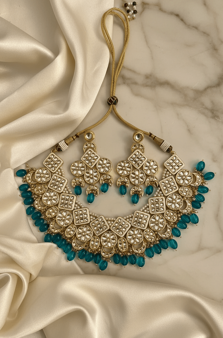 Aqua Pearl Set | Ready - to - ship - Touch Of Elegance