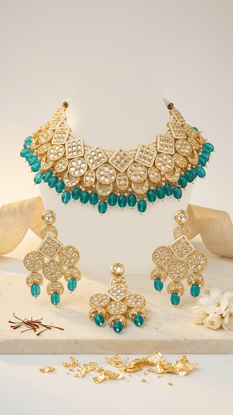 Aqua Pearl Set | Ready - to - ship - Touch Of Elegance