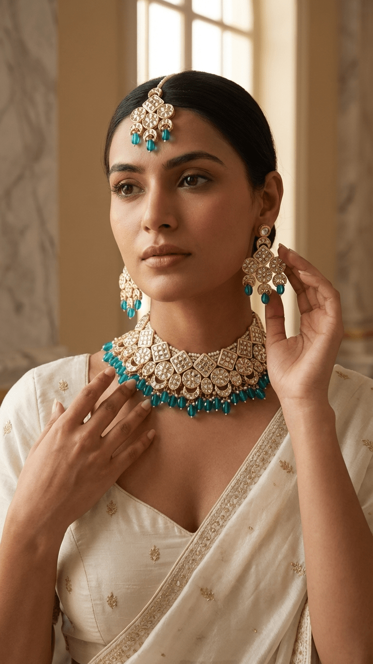 Aqua Pearl Set | Ready - to - ship - Touch Of Elegance