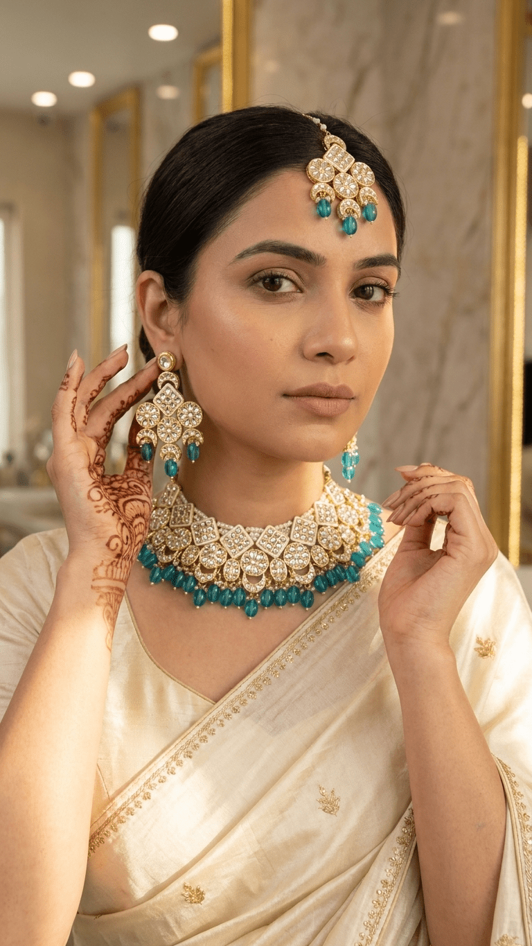Aqua Pearl Set | Ready - to - ship - Touch Of Elegance