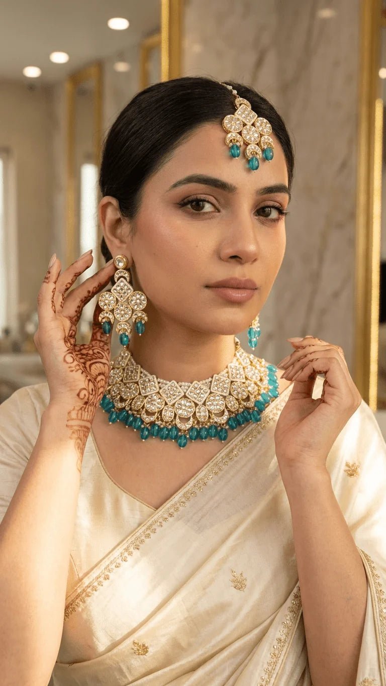 Aqua Pearl Set | Ready-to-ship - Touch Of Elegance