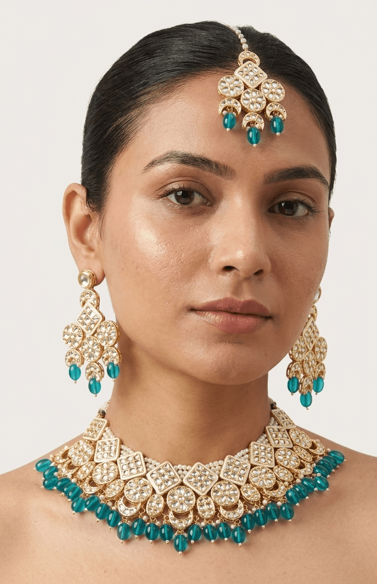 Aqua Pearl Set | Ready - to - ship - Touch Of Elegance