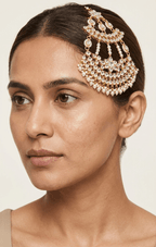 Ariya Pachi Kundan Passa | Jhoomer | Ready - to - ship - Touch Of Elegance