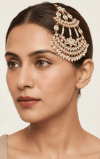 Ariya Pachi Kundan Passa | Jhoomer | Ready-to-ship - Touch Of Elegance