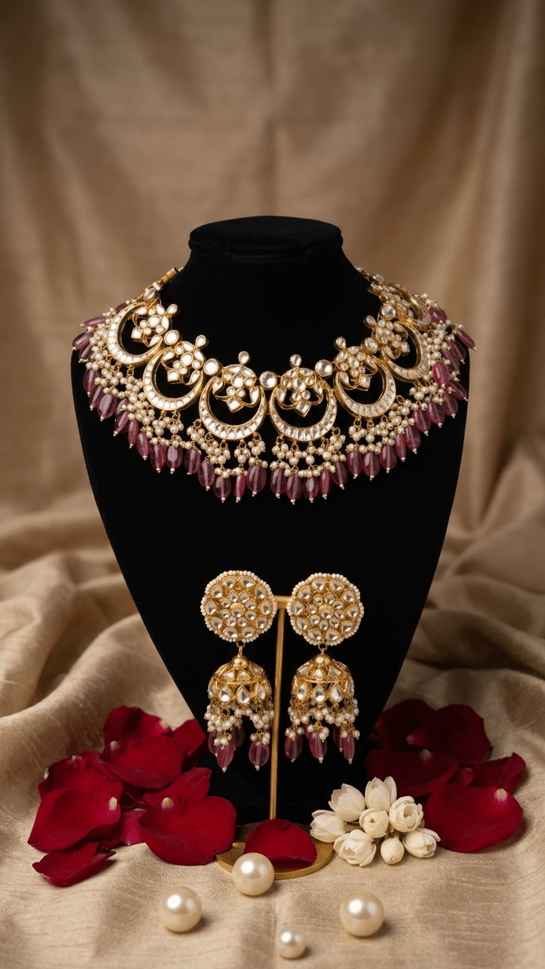 Ayra Pachi Kundan Set | Ready - to - ship - Touch Of Elegance