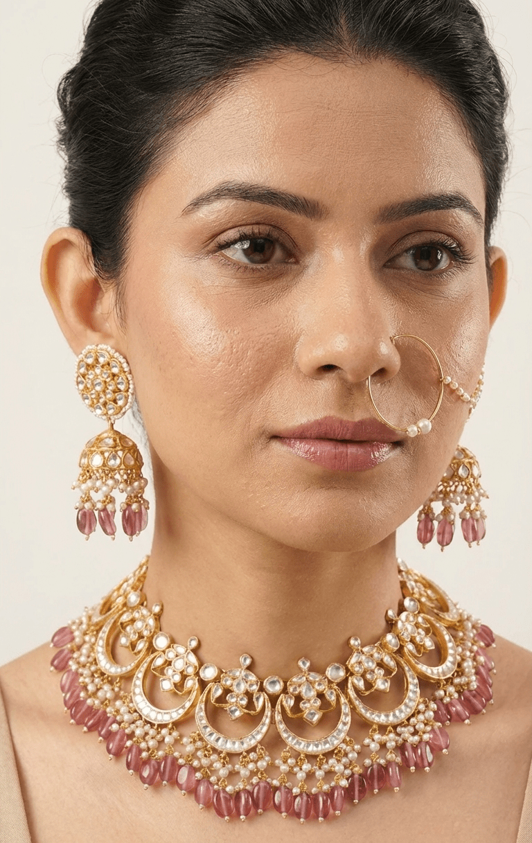 Ayra Pachi Kundan Set | Ready - to - ship - Touch Of Elegance