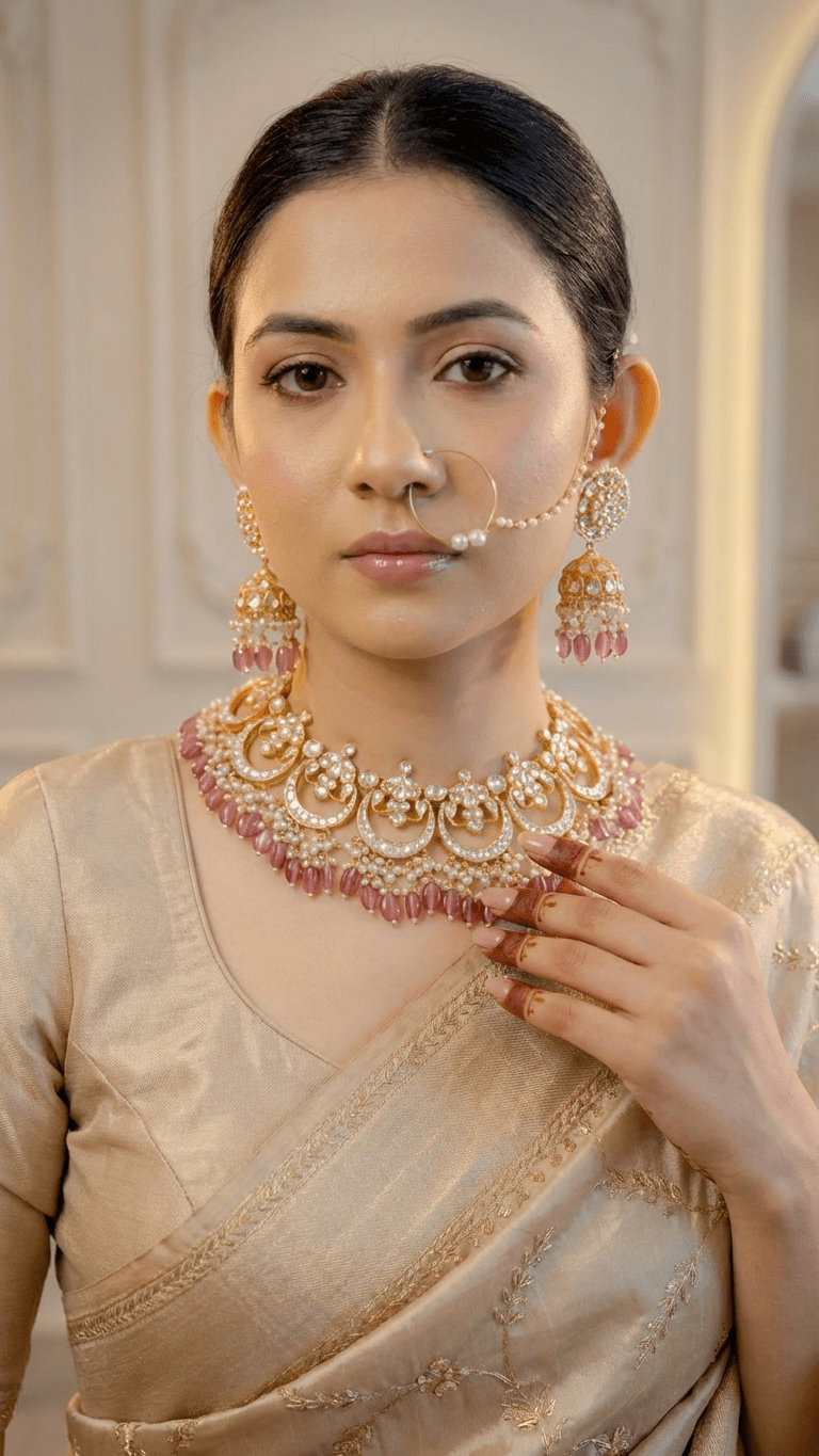 Ayra Pachi Kundan Set | Ready - to - ship - Touch Of Elegance