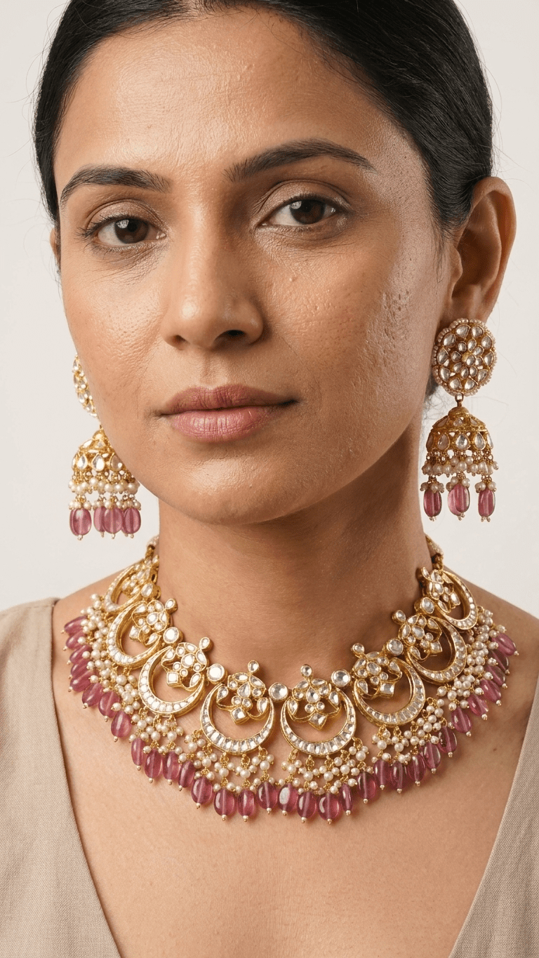 Ayra Pachi Kundan Set | Ready - to - ship - Touch Of Elegance