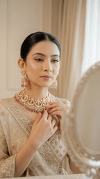 Ayra Pachi Kundan Set | Ready - to - ship - Touch Of Elegance