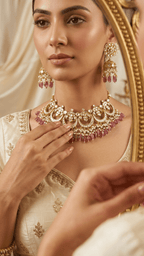 Ayra Pachi Kundan Set | Ready - to - ship - Touch Of Elegance