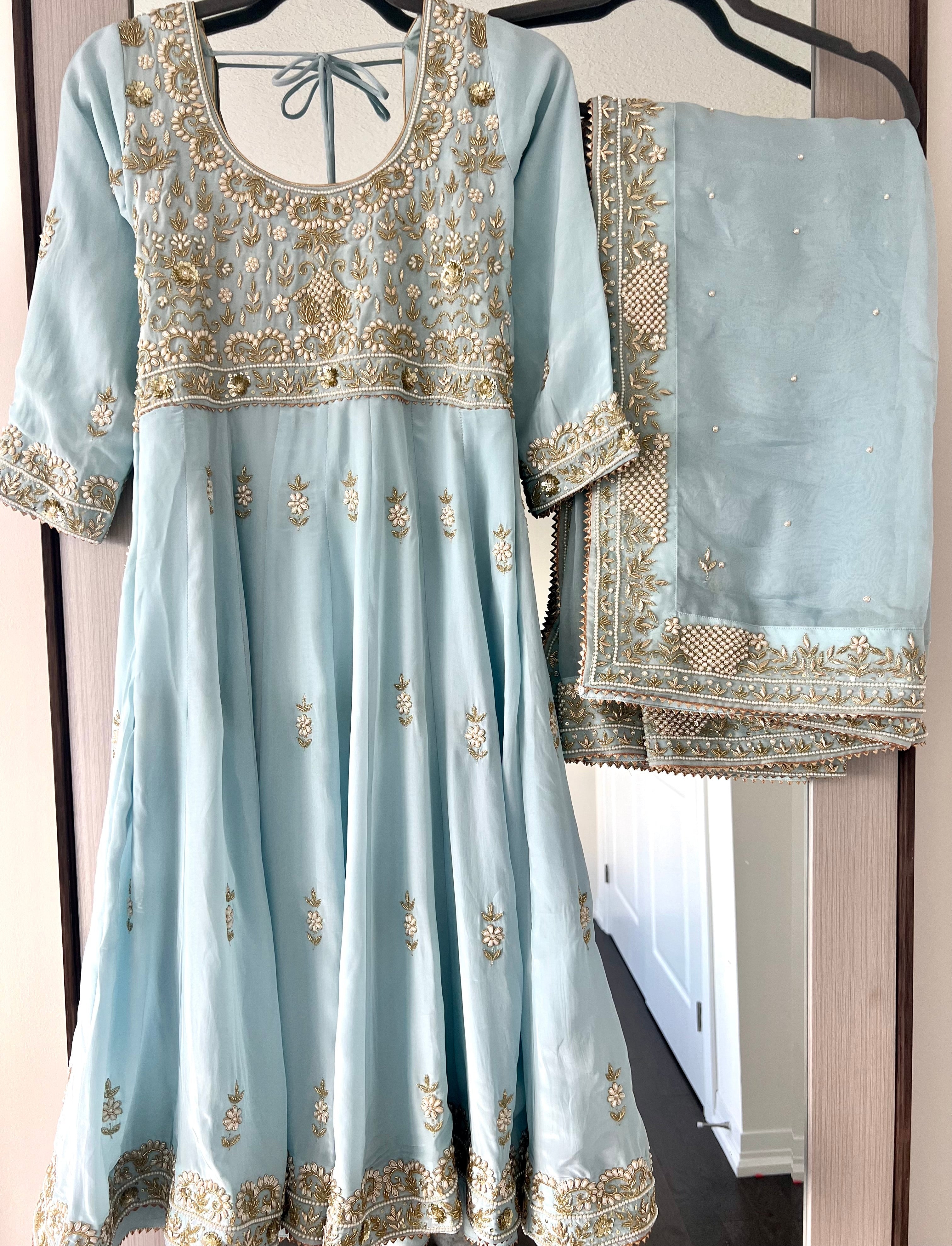 Blue Flower Suit | Pre - order - Touch Of Elegance