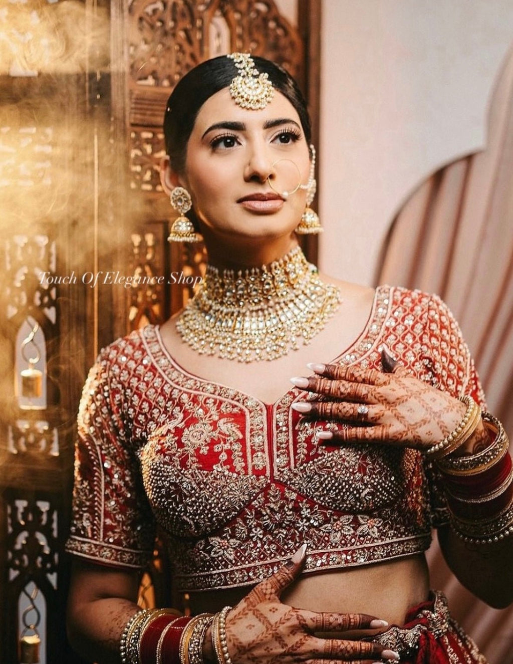 Bridal Nath (medium size nose-ring) | Ready-to-ship - Touch Of Elegance