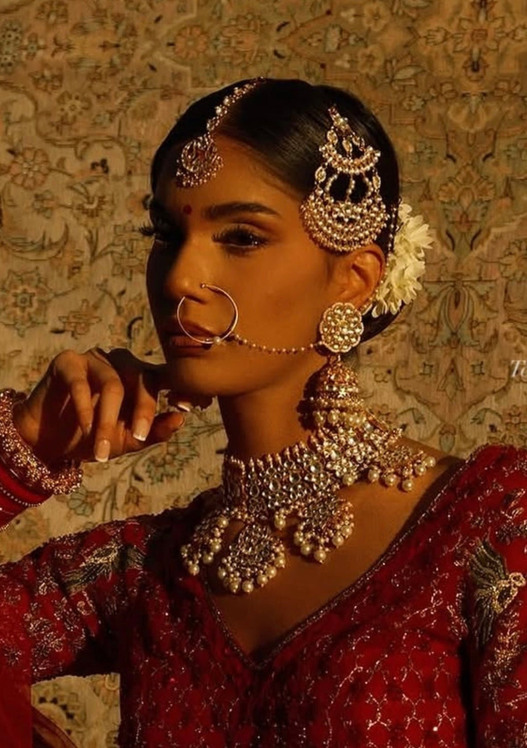 Bridal Nath (medium size nose-ring) | Ready-to-ship - Touch Of Elegance