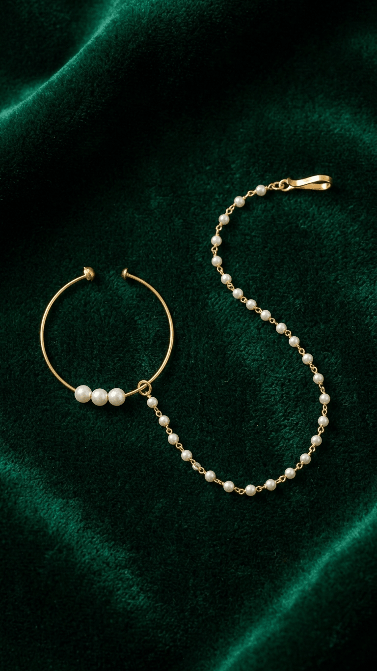 Bridal Nath (medium size nose-ring) | Ready-to-ship - Touch Of Elegance