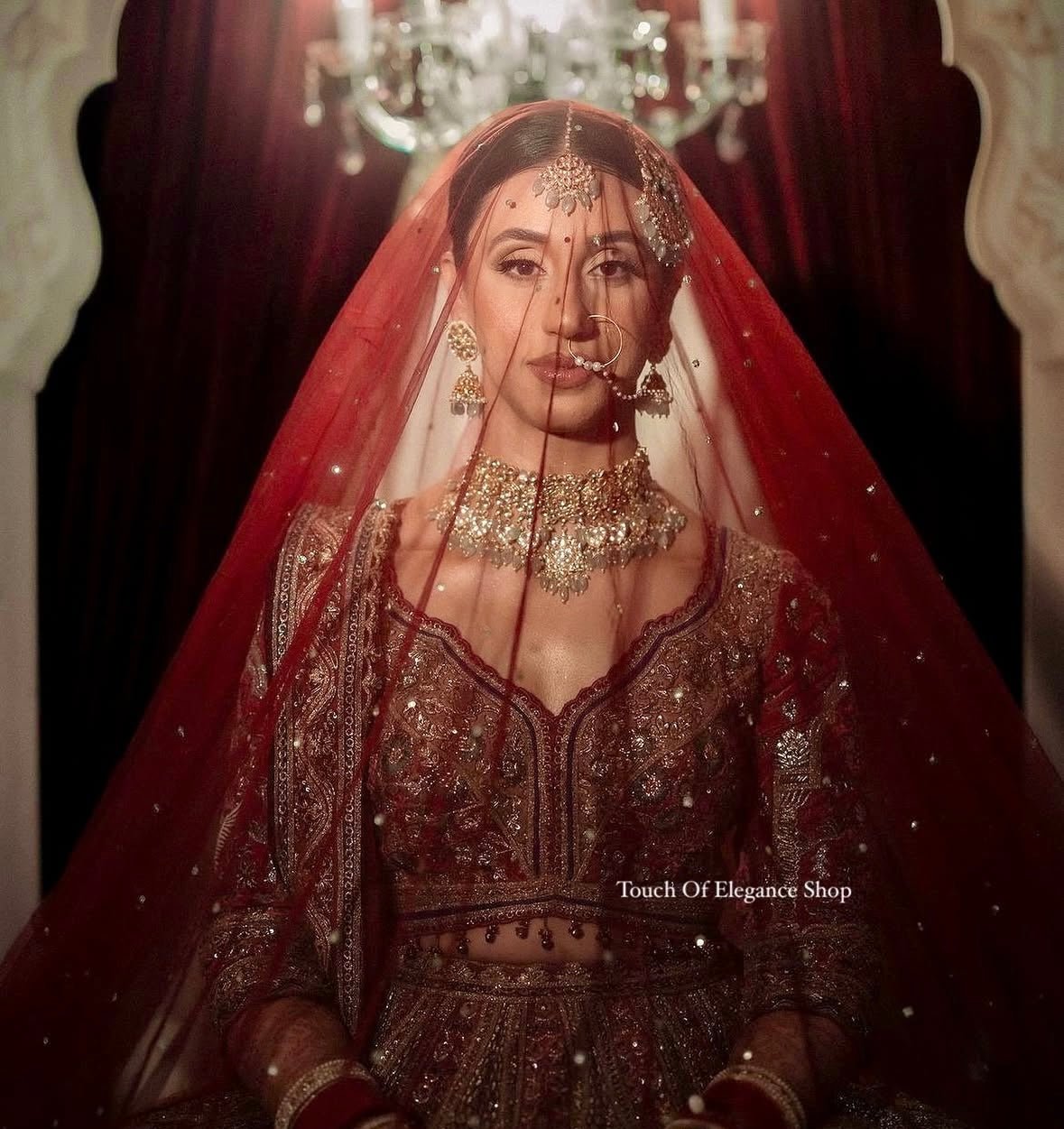 Bridal Nath (medium size nose-ring) | Ready-to-ship - Touch Of Elegance