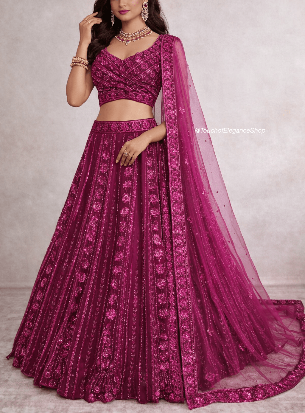 Celestial Bloom Lehenga - Touch Of Elegance