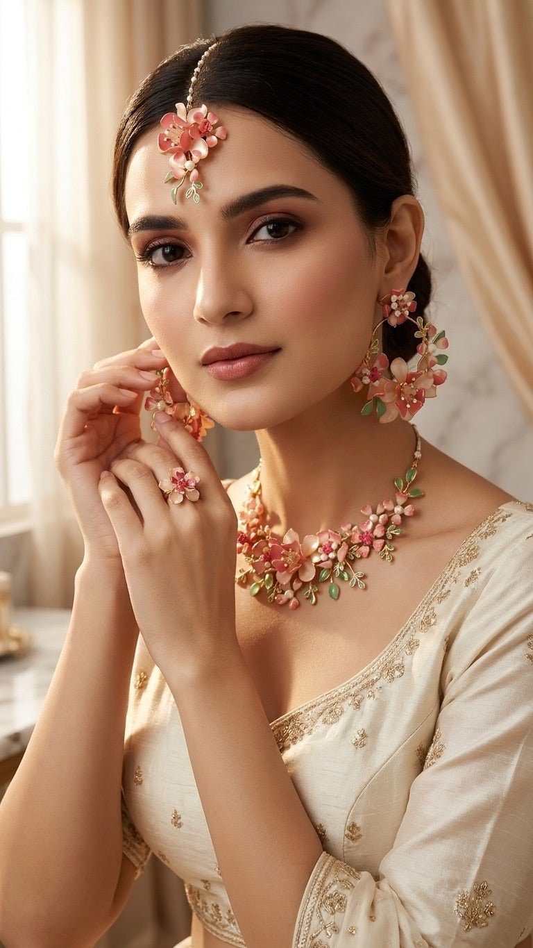 Coral Petal Set | Ready-to-ship - Touch Of Elegance