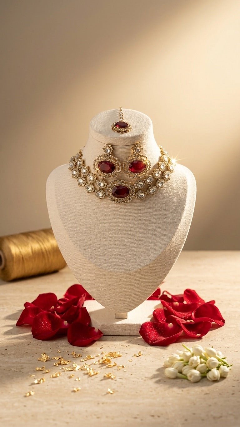Crimson Red Set | Ready-to-ship - Touch Of Elegance