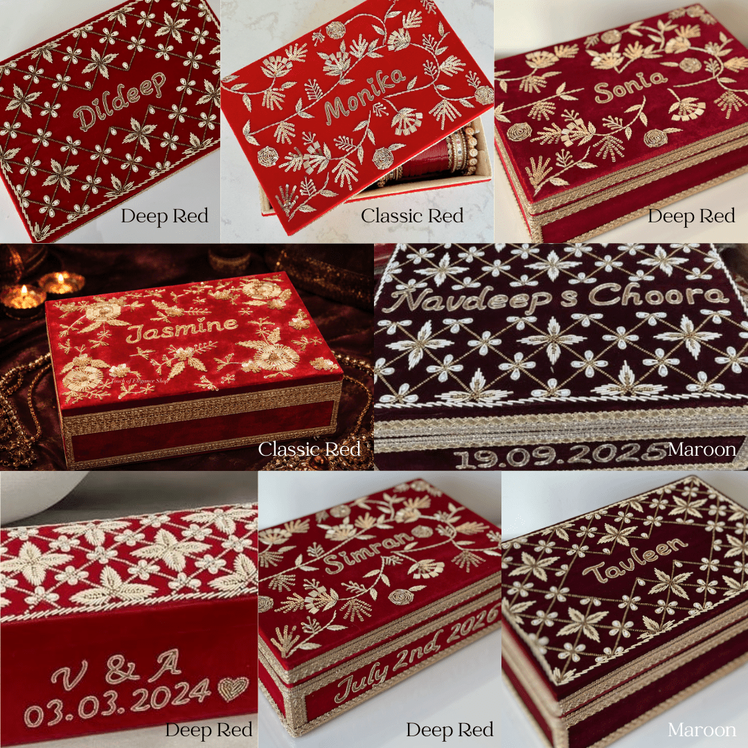 Custom Choora & Kaleeray Box | Bridal Box | Ready - to - ship - Touch Of Elegance