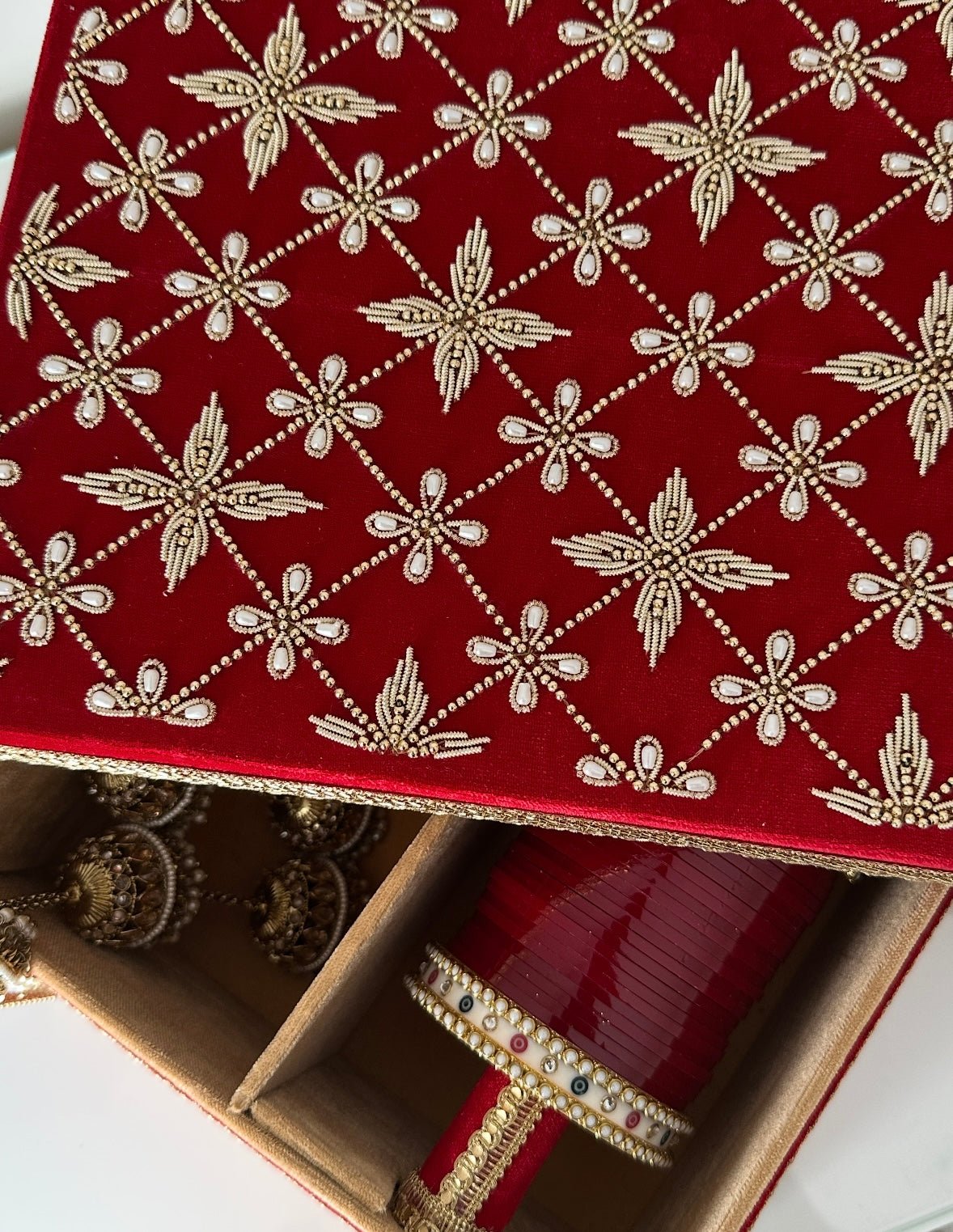Custom Choora & Kaleeray Box | Bridal Box | Ready - to - ship - Touch Of Elegance