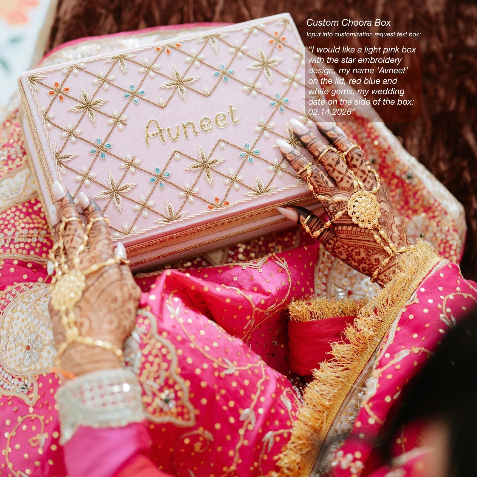 Custom Choora & Kaleeray Box | Bridal Box | Ready - to - ship - Touch Of Elegance