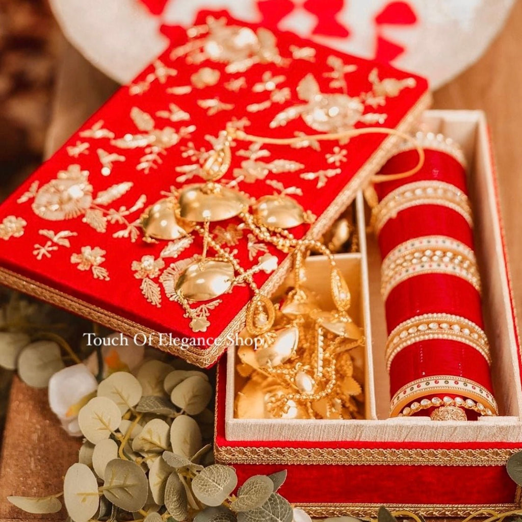 Custom Choora & Kaleeray Box | Bridal Box | Ready - to - ship - Touch Of Elegance
