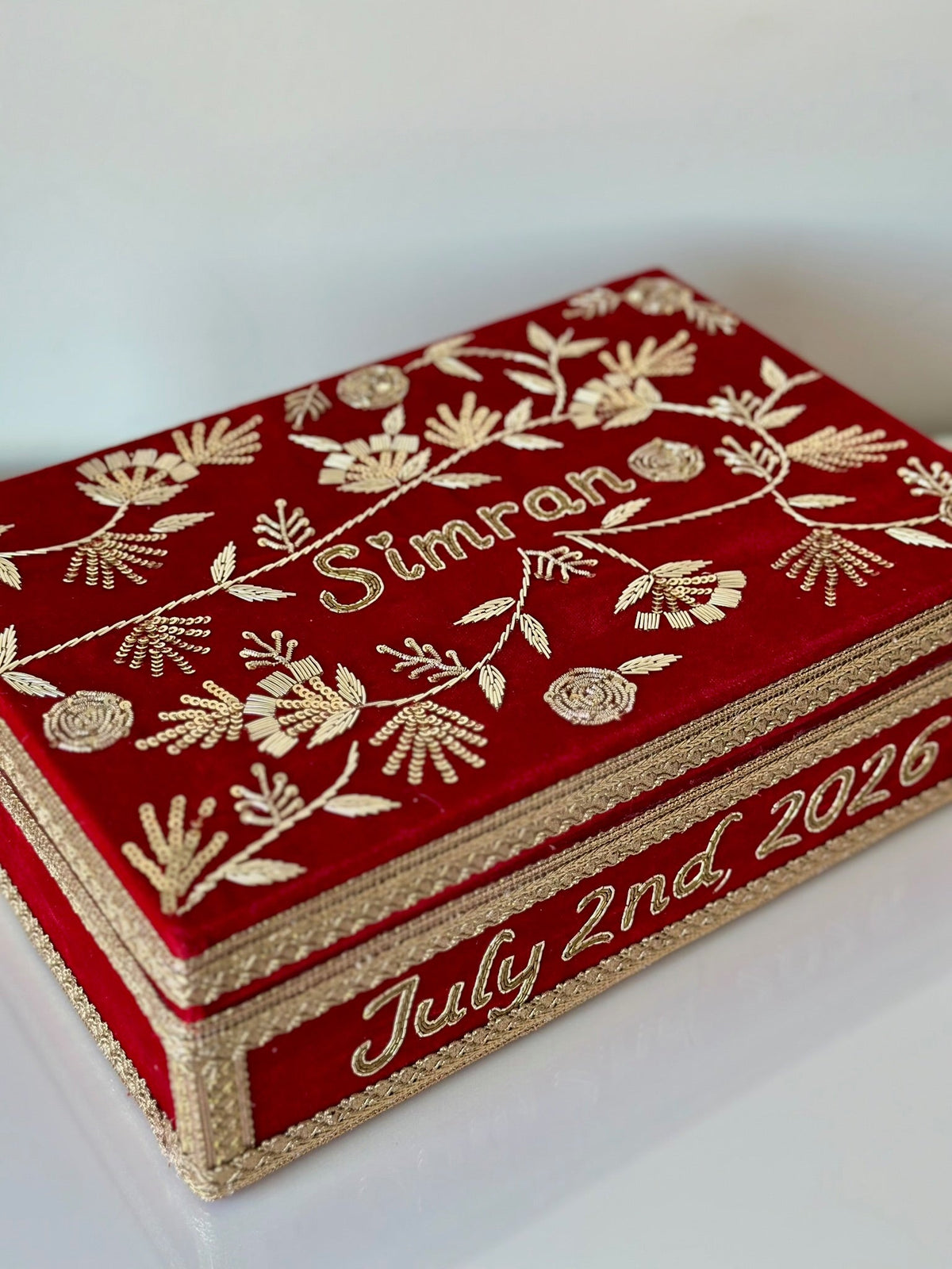 Custom Choora & Kaleeray Box | Ready-to-ship | Bridal Box - Touch Of Elegance