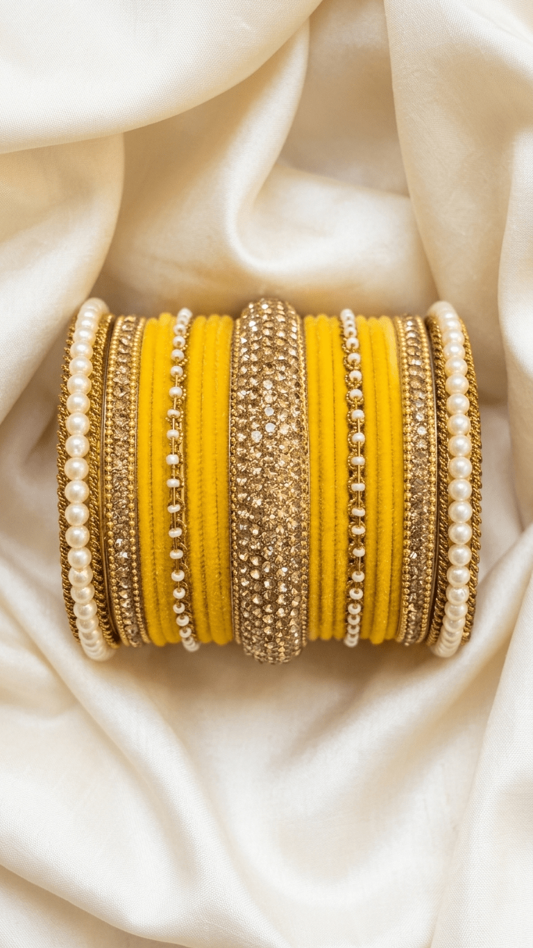 Damani Velvet Bangle Set | Ready - to - ship - Touch Of Elegance