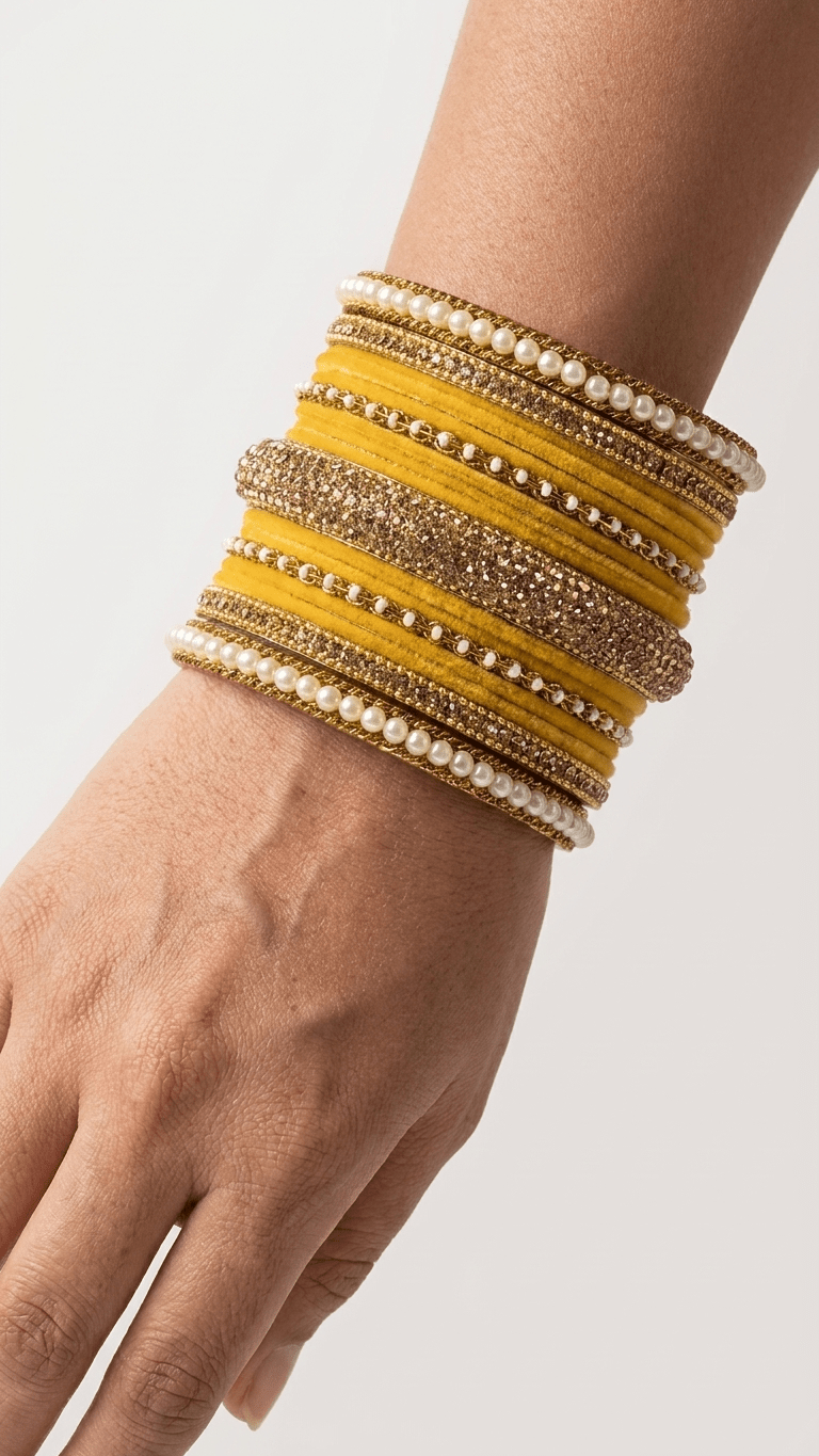 Damani Velvet Bangle Set | Ready - to - ship - Touch Of Elegance