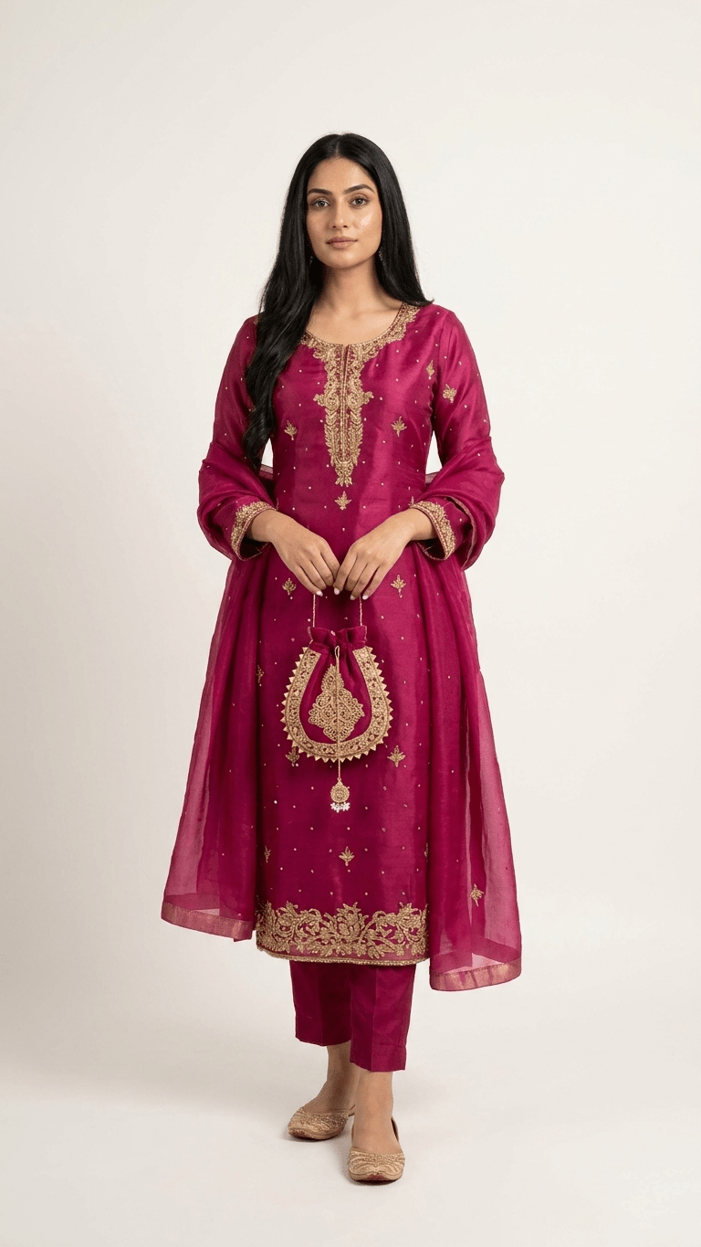 Elegant Ruby Suit - Touch Of Elegance