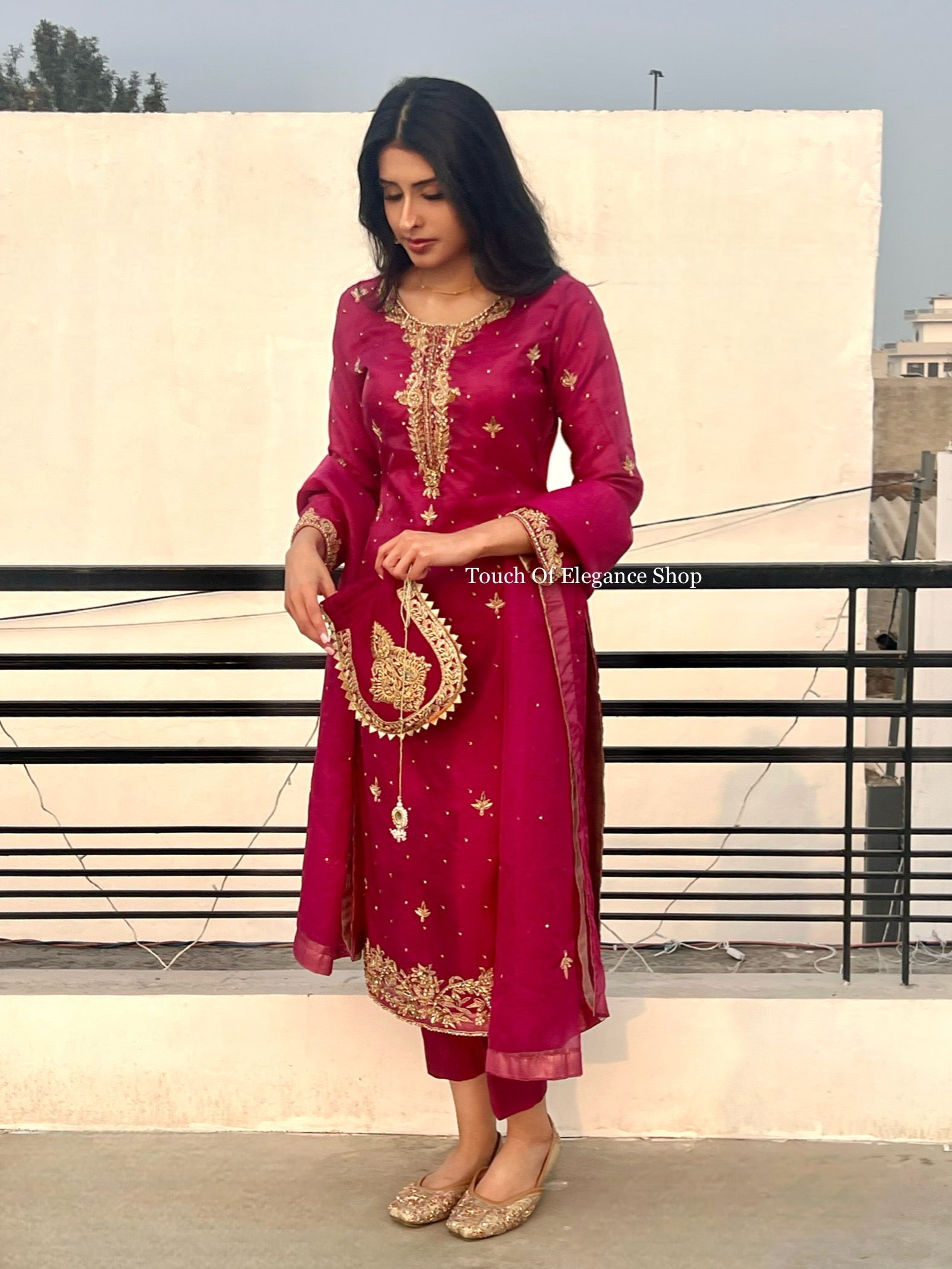 Elegant Ruby Suit - Touch Of Elegance