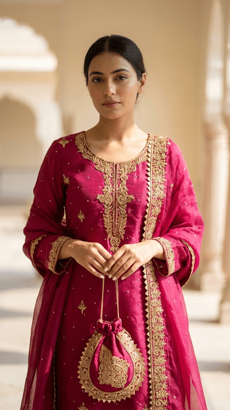 Elegant Ruby Suit - Touch Of Elegance