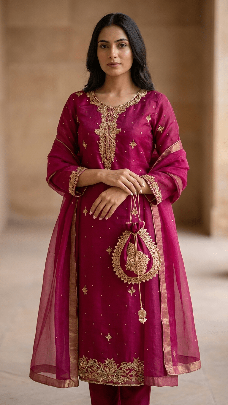 Elegant Ruby Suit - Touch Of Elegance