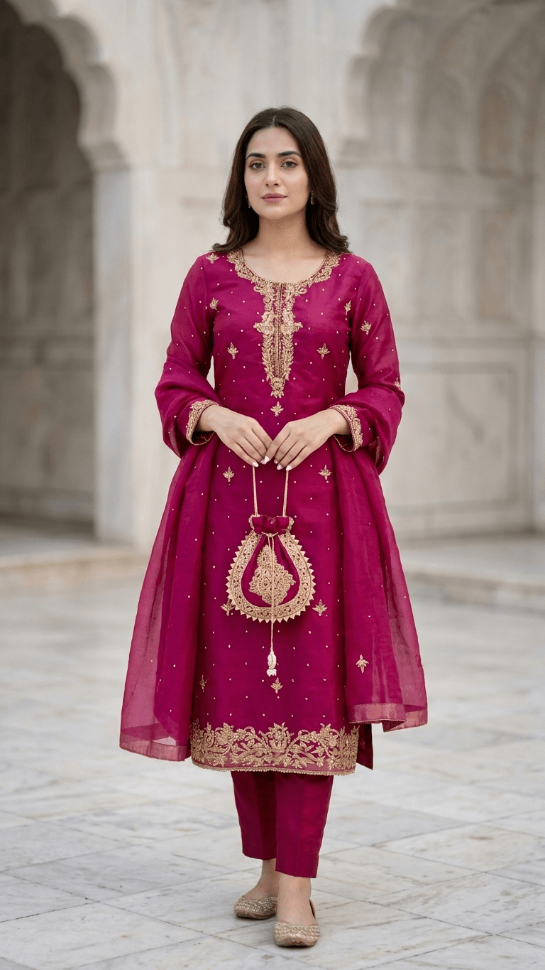 Elegant Ruby Suit - Touch Of Elegance
