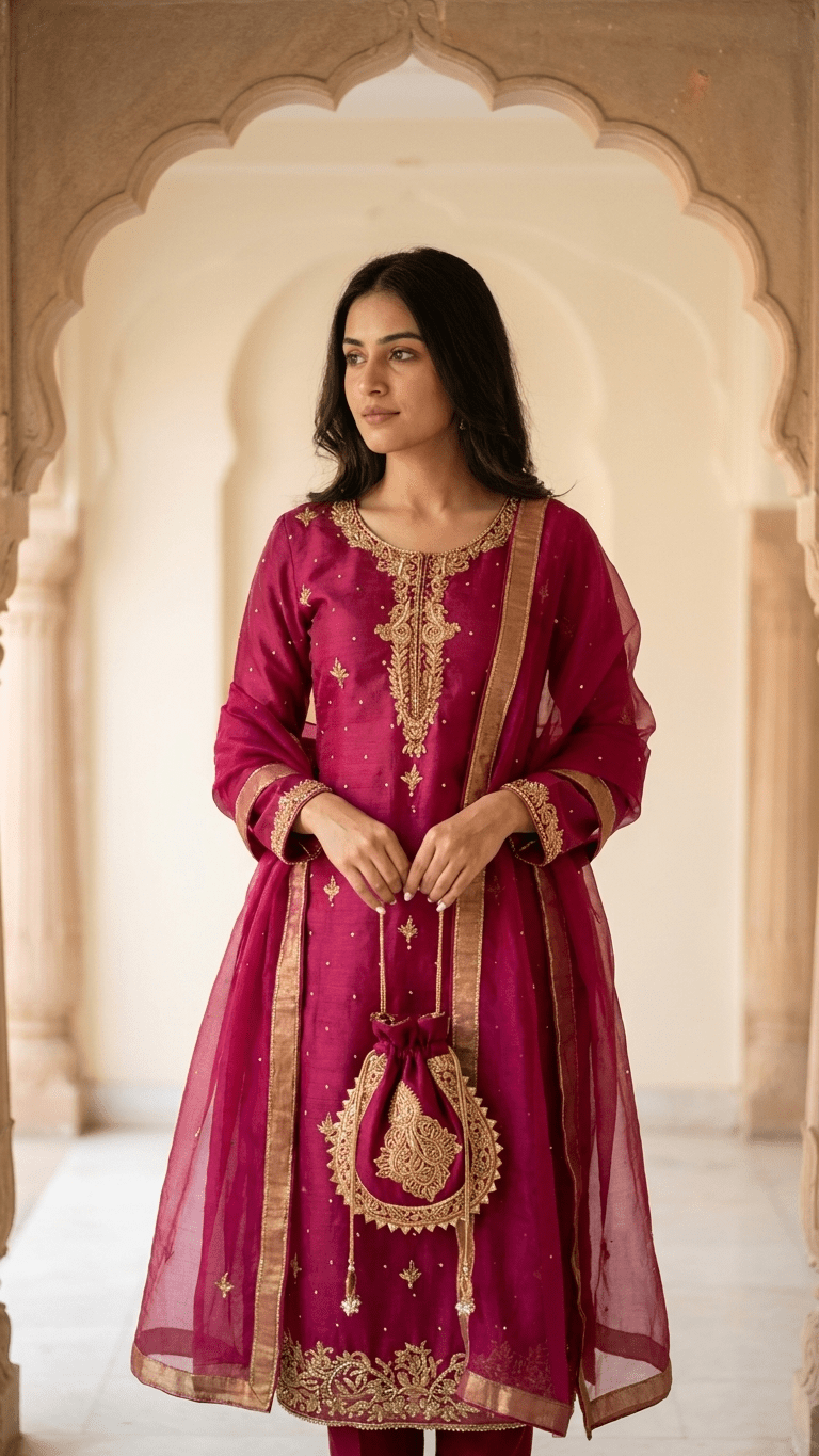 Elegant Ruby Suit - Touch Of Elegance