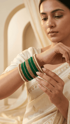 Emma Velvet Bangle Set • 2.10 | Ready-to-ship - Touch Of Elegance