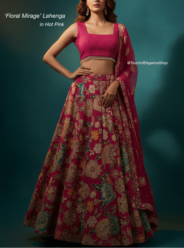Floral Mirage Lehenga - Touch Of Elegance