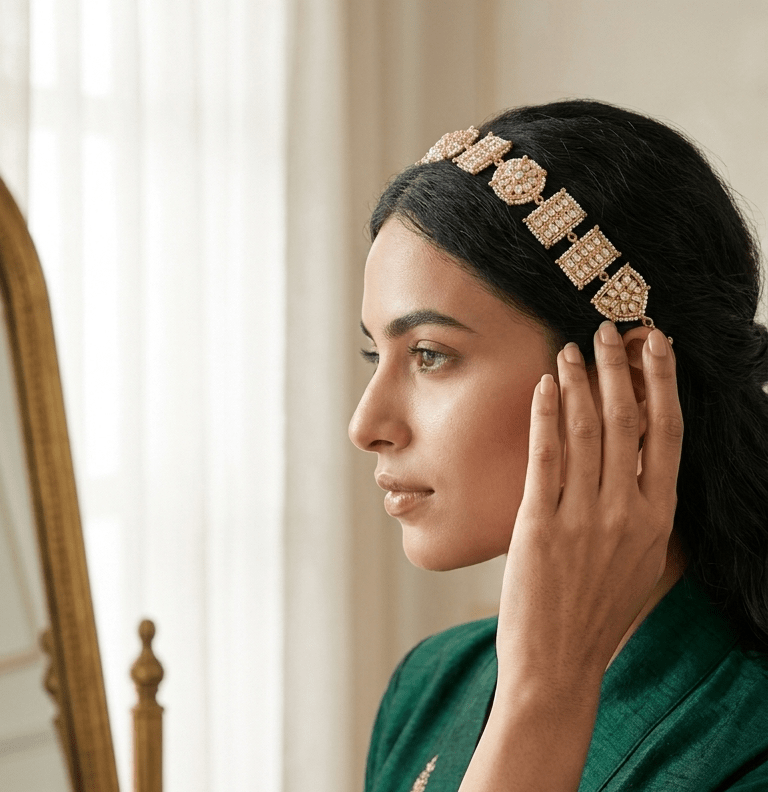 Flower Sheeshphool | Ready - to - ship - Touch Of Elegance