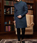 Formal 2 - Piece Dark Blue & Green Sherwani Set - Made - on - order - Touch Of Elegance