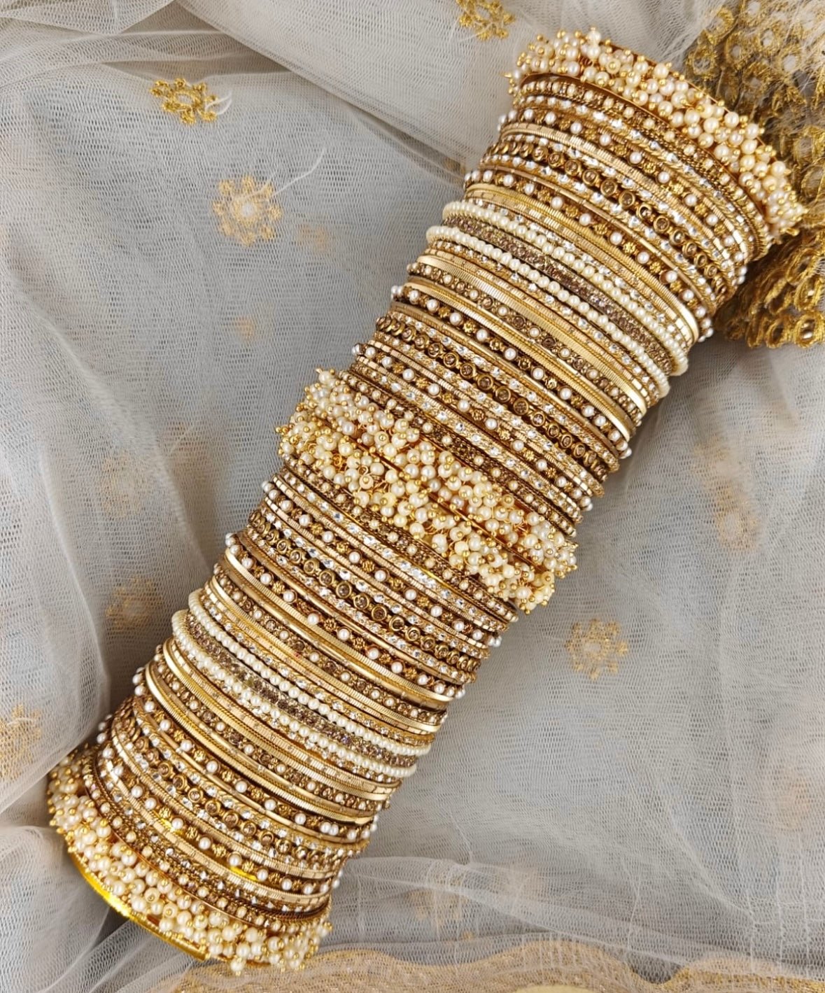 Gina Gold Bangle Set | Ready - to - ship - Touch Of Elegance