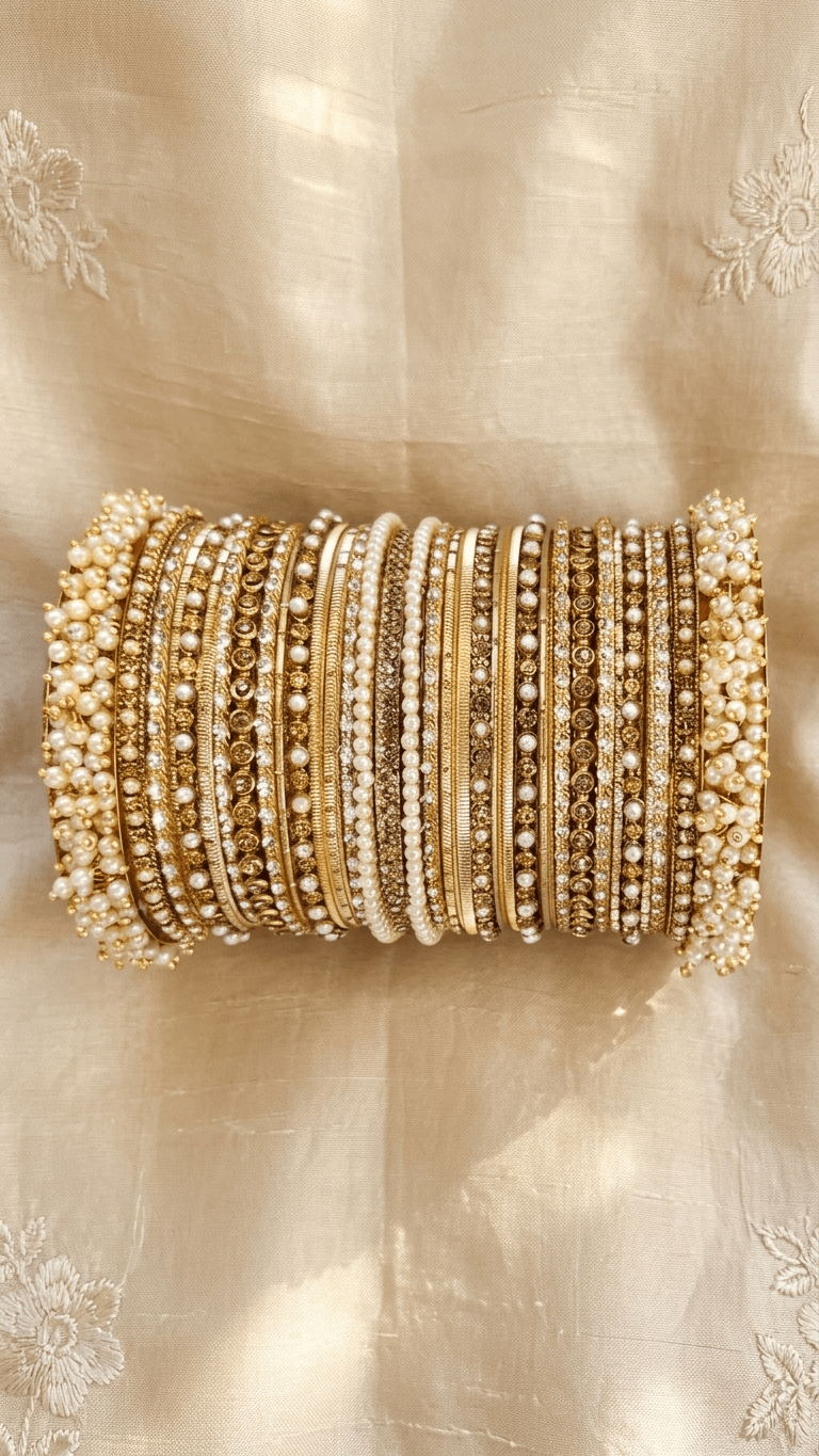 Gina Gold Bangle Set | Ready - to - ship - Touch Of Elegance