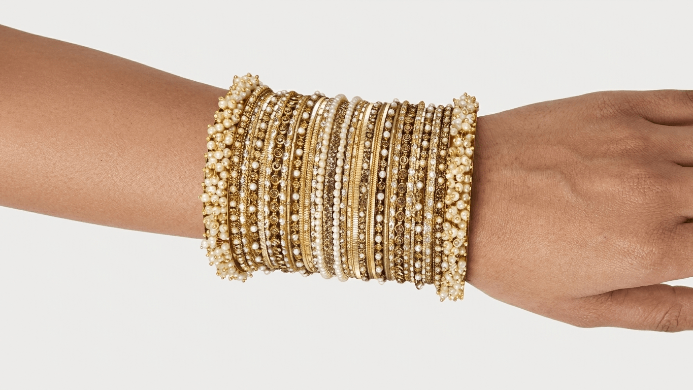 Gina Gold Bangle Set | Ready - to - ship - Touch Of Elegance
