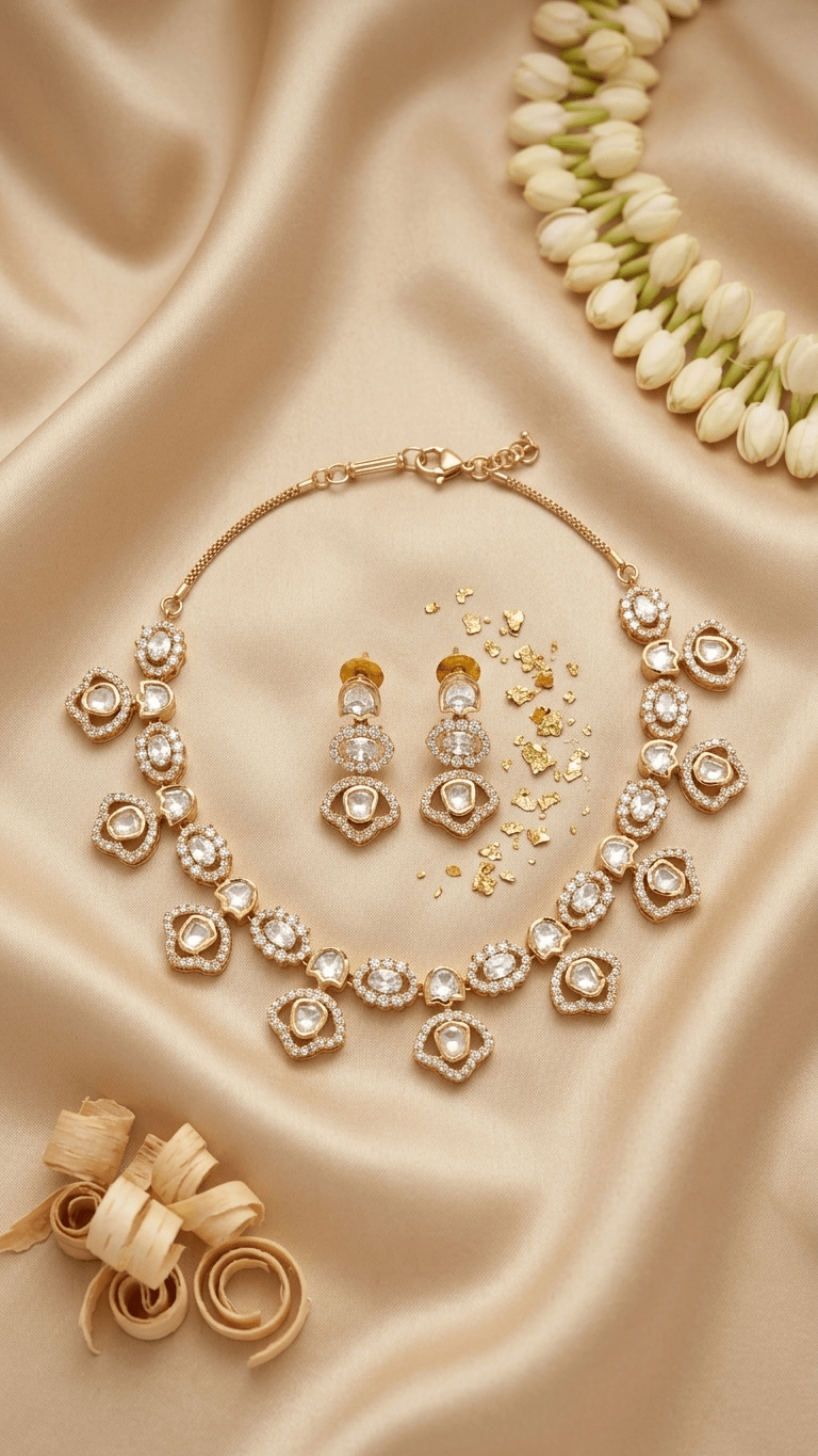 Gold Flower Set | Ready - to - ship - Touch Of Elegance