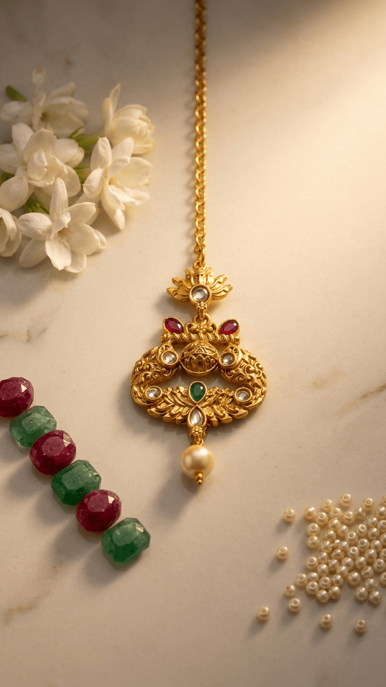 Gold Tikka | Ready-to-ship (one-piece tikka) - Touch Of Elegance